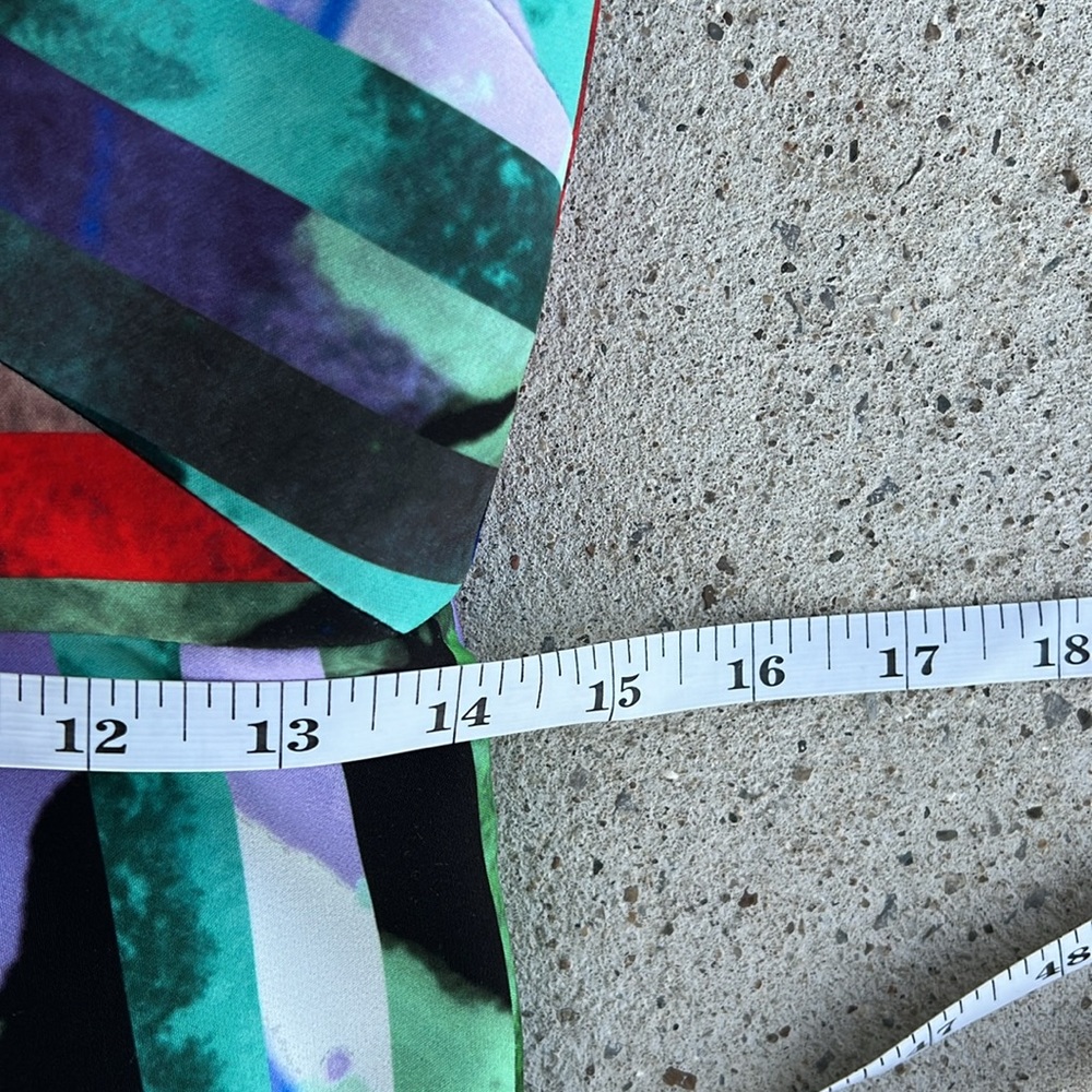 Milly Allison Mirage-Striped Multi Color Sleeveless Mini Dress Size 6 - Picture 10 of 15